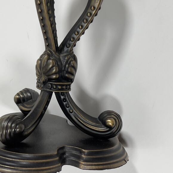 PartyLite Vintage Lotus Mid Century Modern Metal Candle Holder Tealight 10" - Picture 12 of 16